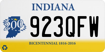 IN license plate 923QFW