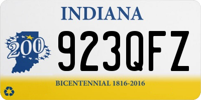 IN license plate 923QFZ