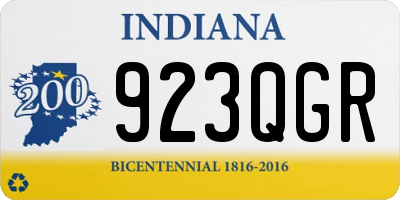 IN license plate 923QGR