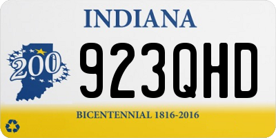 IN license plate 923QHD