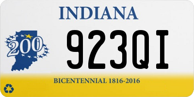 IN license plate 923QI