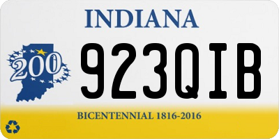 IN license plate 923QIB