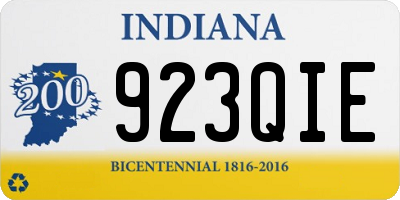 IN license plate 923QIE