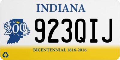 IN license plate 923QIJ