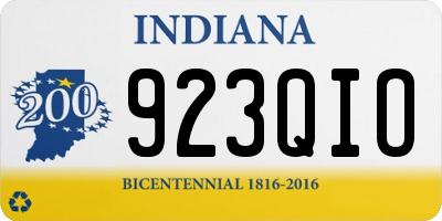 IN license plate 923QIO
