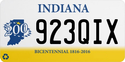 IN license plate 923QIX