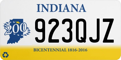 IN license plate 923QJZ