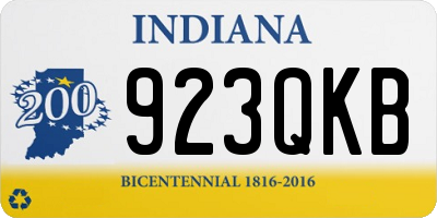 IN license plate 923QKB