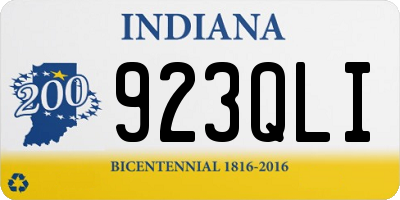 IN license plate 923QLI