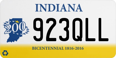 IN license plate 923QLL