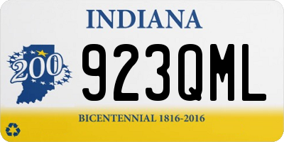 IN license plate 923QML