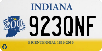 IN license plate 923QNF