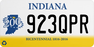 IN license plate 923QPR