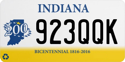 IN license plate 923QQK