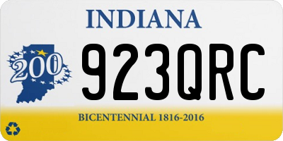IN license plate 923QRC