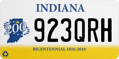 IN license plate 923QRH