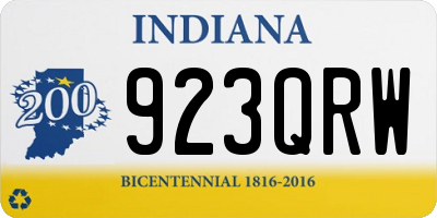 IN license plate 923QRW
