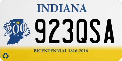 IN license plate 923QSA