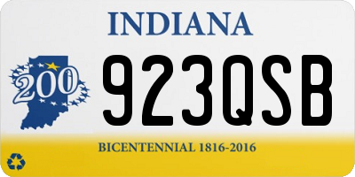 IN license plate 923QSB