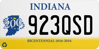 IN license plate 923QSD