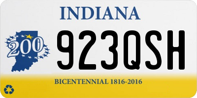 IN license plate 923QSH