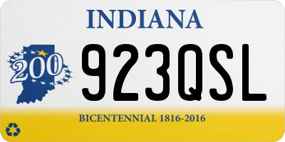 IN license plate 923QSL