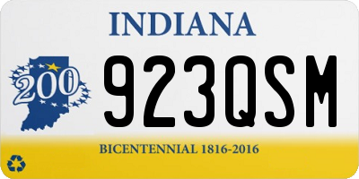 IN license plate 923QSM