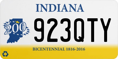 IN license plate 923QTY
