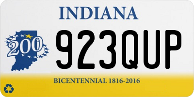 IN license plate 923QUP