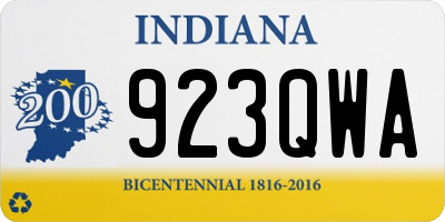 IN license plate 923QWA