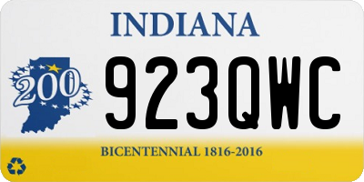 IN license plate 923QWC