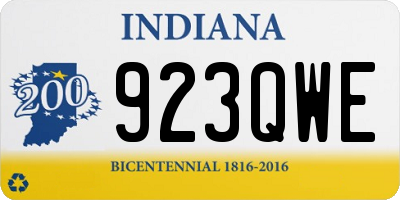 IN license plate 923QWE