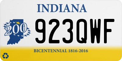 IN license plate 923QWF