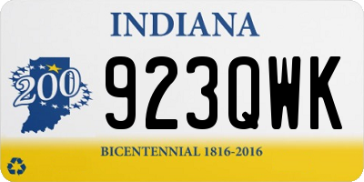 IN license plate 923QWK