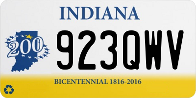 IN license plate 923QWV