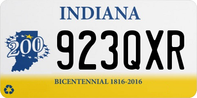 IN license plate 923QXR