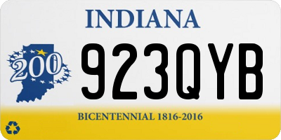 IN license plate 923QYB