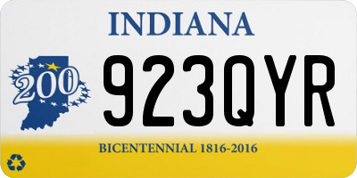 IN license plate 923QYR