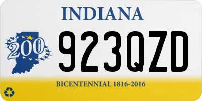 IN license plate 923QZD