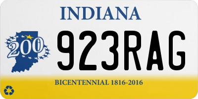 IN license plate 923RAG