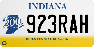 IN license plate 923RAH