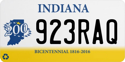 IN license plate 923RAQ