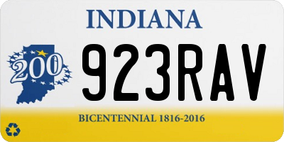 IN license plate 923RAV