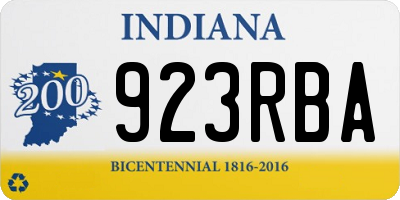 IN license plate 923RBA