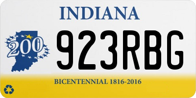 IN license plate 923RBG
