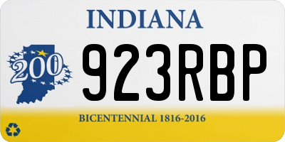IN license plate 923RBP