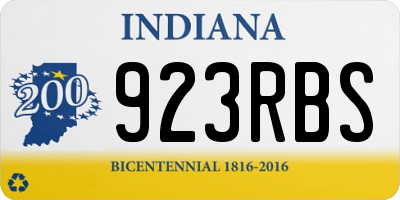 IN license plate 923RBS