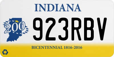 IN license plate 923RBV