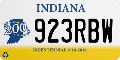 IN license plate 923RBW