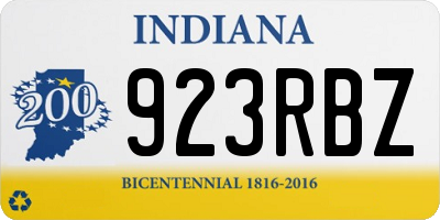 IN license plate 923RBZ